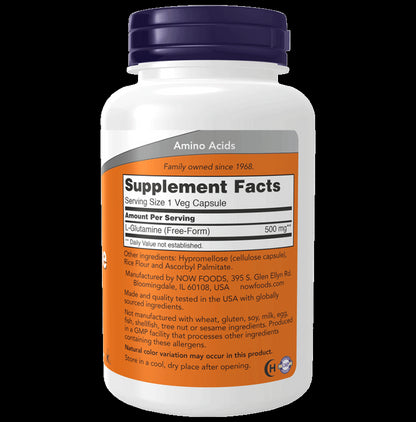 Now Foods L-Glutamine 500mg Capsule