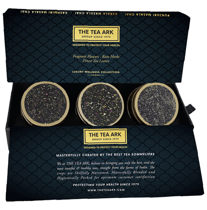 The Tea Ark Indian Masala Chai Christmas Tea Gift Set with Green Tea - Classic Derma