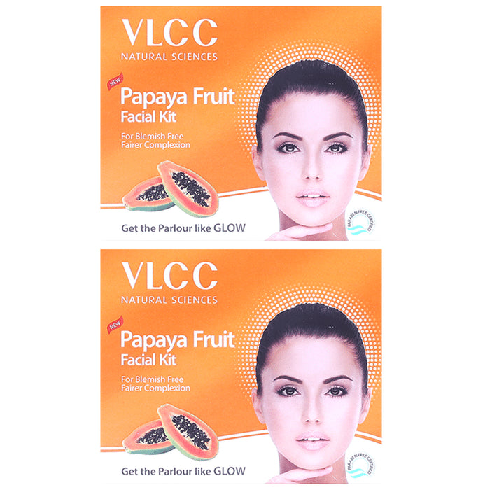 VLCC Natural Sciences Papaya Fruit Facial Kit (60gm Each) - Classic Derma