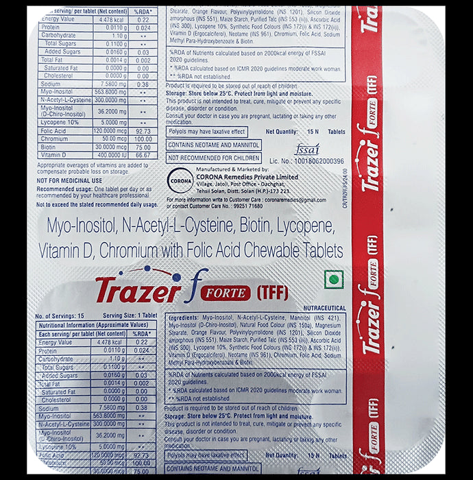 Trazer F Forte Tablet - Classic Derma