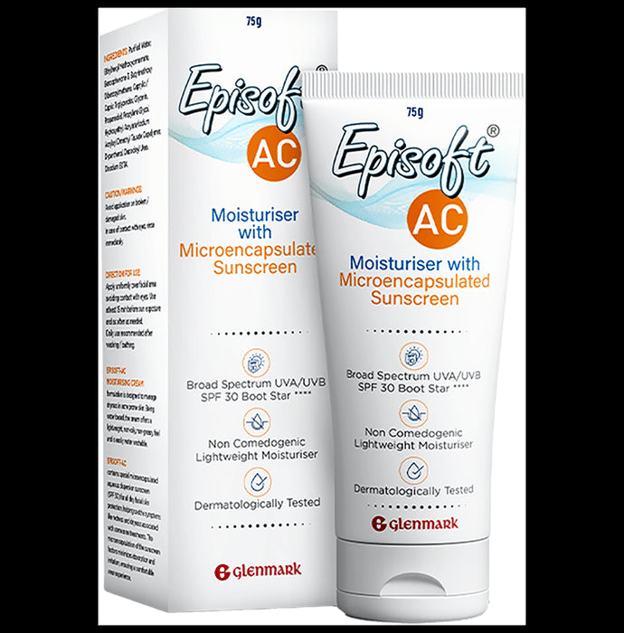 Episoft AC Sunscreen SPF 30 | Lightweight & Paraben-Free Cream - Classic Derma