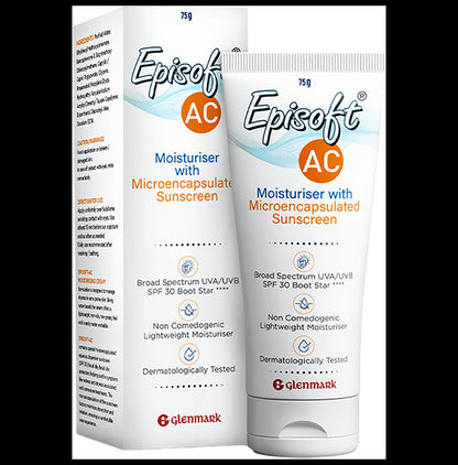 Episoft AC Sunscreen SPF 30 | Lightweight & Paraben-Free Cream - Classic Derma