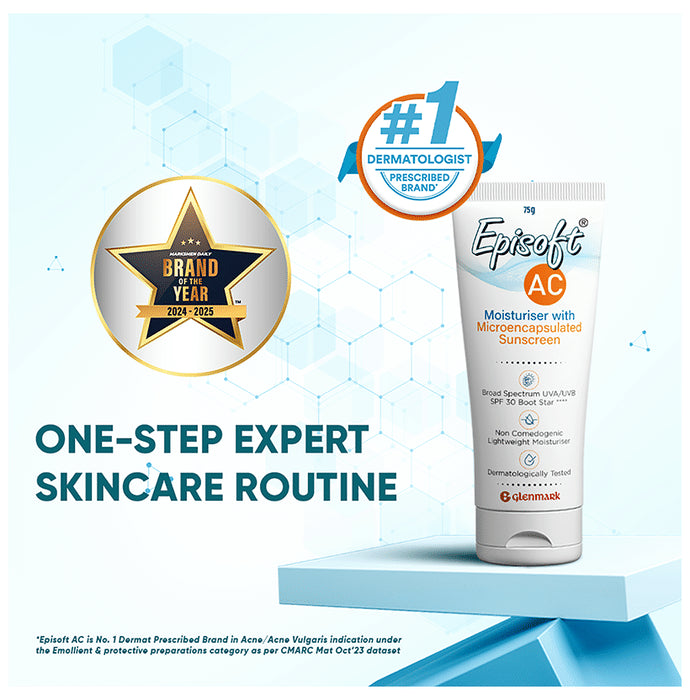 Episoft AC Sunscreen SPF 30 | Lightweight & Paraben Free Cream