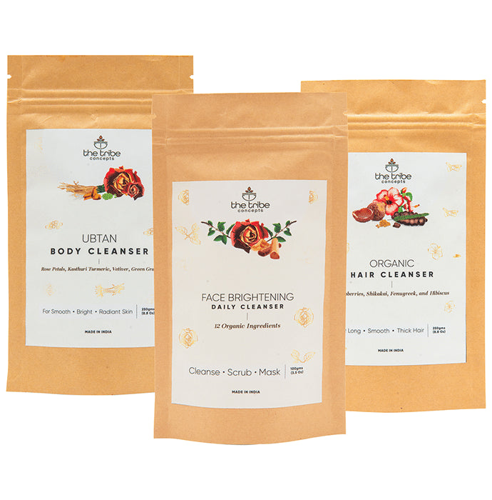 The Tribe Concepts Top to Toe Cleansers Kit 600gm In Packet - Classic Derma