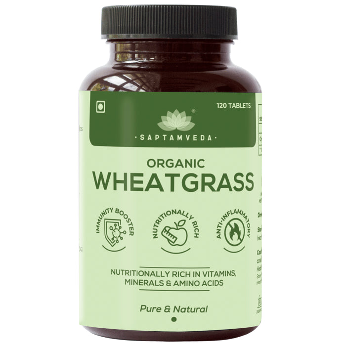 Saptamveda Organic Wheatgrass Tablet - Classic Derma