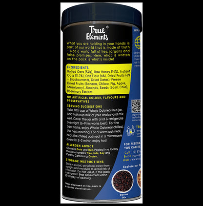 True Elements Oatmeal with Real Fruits
