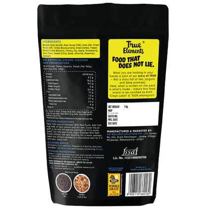 True Elements Oatmeal with Real Fruits
