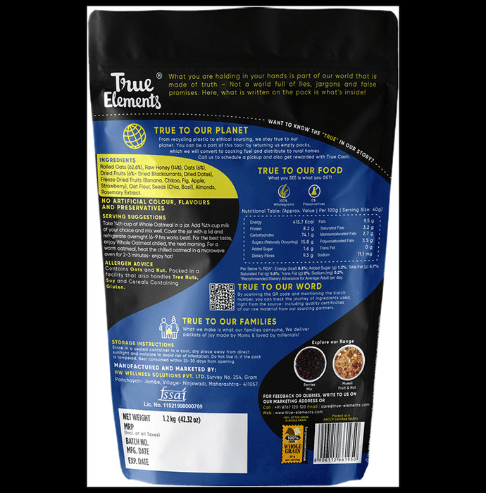 True Elements Oatmeal with Real Fruits