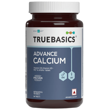 TrueBasics Advance Calcium with Vitamin D3 & K2-MK7 for Bones & Joints Health | Tablet - Classic Derma