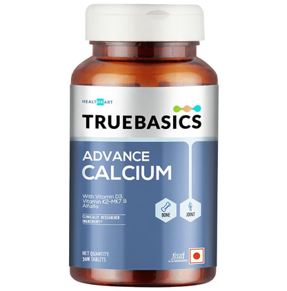 TrueBasics Advance Calcium with Vitamin D3 & K2-MK7 for Bones & Joints Health | Tablet - Classic Derma