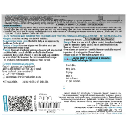 TrueBasics Advanced Multivit Men Tablet, Multivitamin for Men