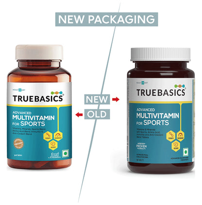 TrueBasics Advanced Multivitamin for Sports with Amino Acids & Antioxidants | For Immunity, Strength & Recovery | Tablet