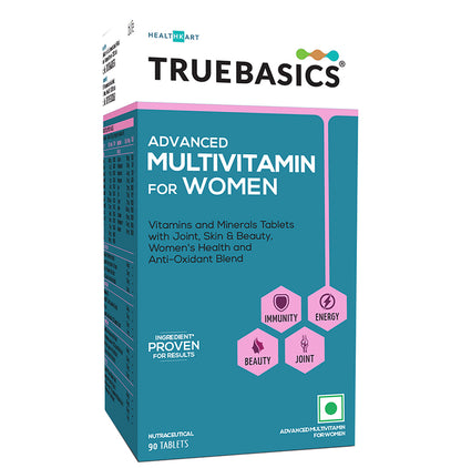 TrueBasics Advanced Multivitamin for Women | With Antioxidants for Joints, Skin, Immunity & Energy | Tablet - Classic Derma