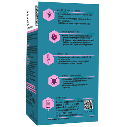 TrueBasics Advanced Multivitamin for Women | With Antioxidants for Joints, Skin, Immunity & Energy | Tablet