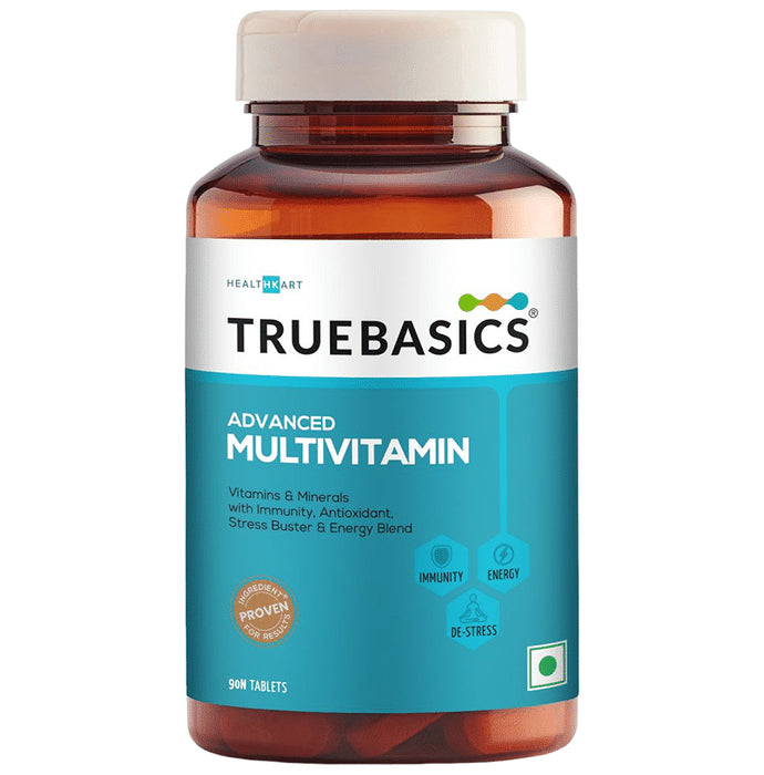TrueBasics Advanced Multivitamins with Minerals | For Immunity, Energy & Antioxidant Support | Tablet - Classic Derma