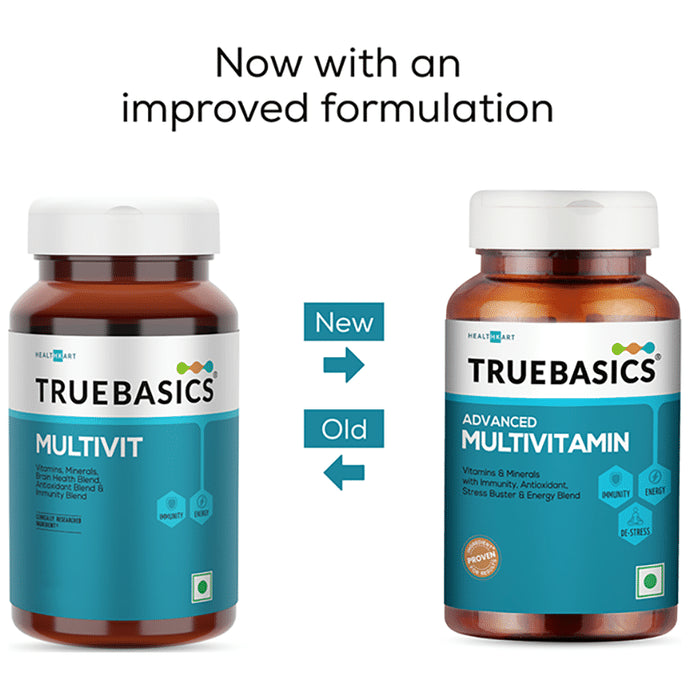 TrueBasics Advanced Multivitamins with Minerals | For Immunity, Energy & Antioxidant Support | Tablet