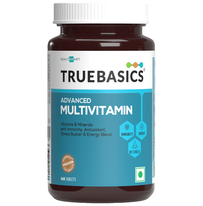 TrueBasics Advanced Multivitamins with Minerals | For Immunity, Energy & Antioxidant Support | Tablet - Classic Derma