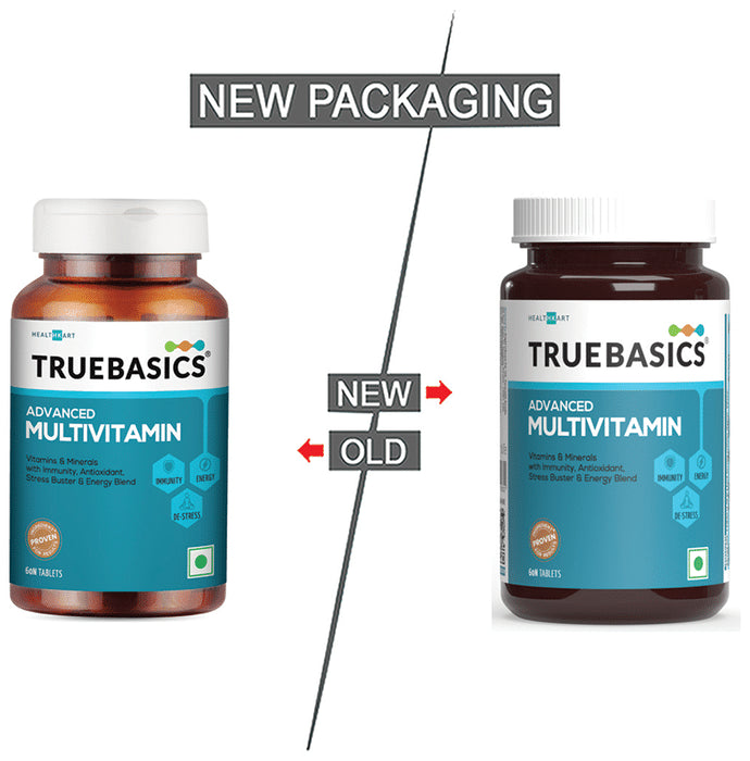 TrueBasics Advanced Multivitamins with Minerals | For Immunity, Energy & Antioxidant Support | Tablet