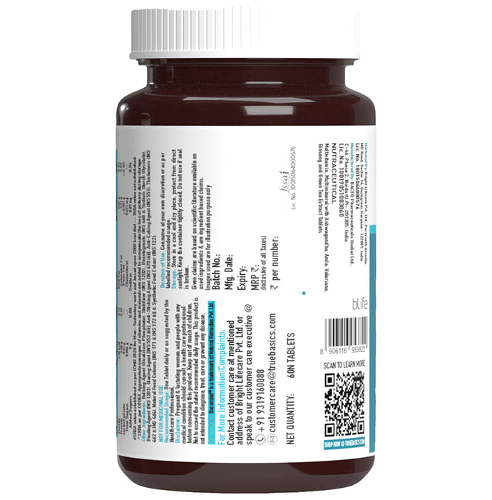 TrueBasics Advanced Multivitamins with Minerals | For Immunity, Energy & Antioxidant Support | Tablet