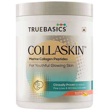 TrueBasics CollaSkin Marine Collagen Peptides for Youthful Glowing Skin Powder Mixed Fruit - Classic Derma