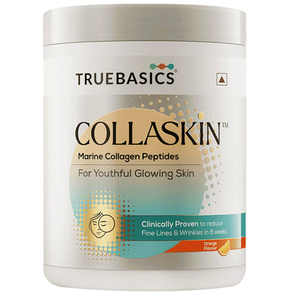 TrueBasics CollaSkin Marine Collagen Peptides for Youthful Glowing Skin Powder Orange - Classic Derma