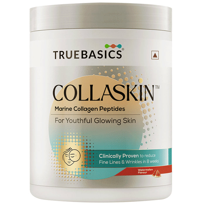 TrueBasics CollaSkin Marine Collagen Peptides for Youthful Glowing Skin Powder Watermelon - Classic Derma
