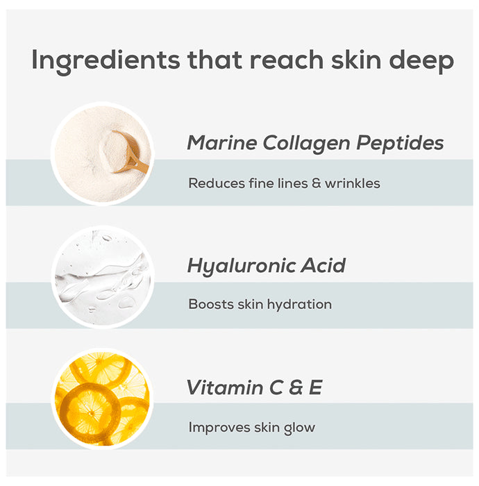 TrueBasics CollaSkin Marine Collagen Peptides for Youthful Glowing Skin Powder Watermelon