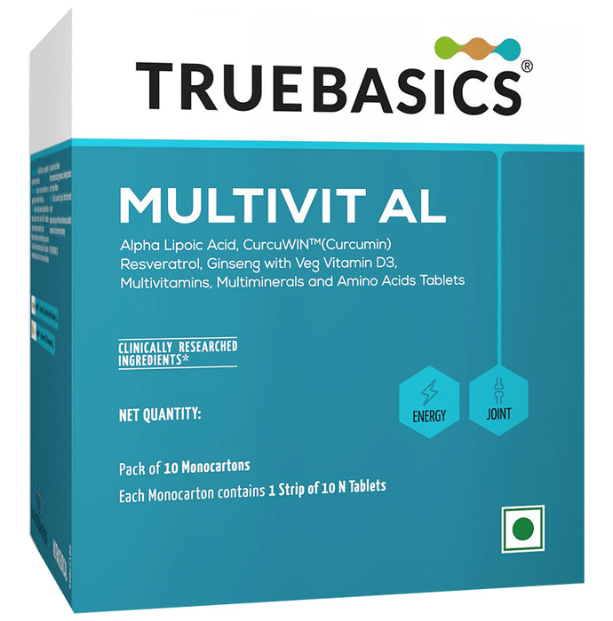 TrueBasics Multivit Al Veg. Tablet - Classic Derma