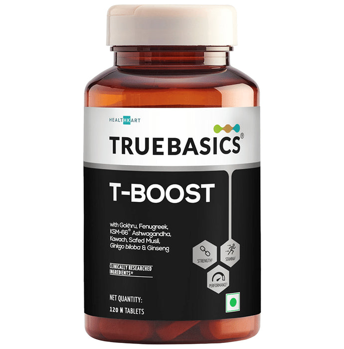 TrueBasics T-Boost Tablet with KSM 66 Ashwagandha | For Energy & Stamina - Classic Derma