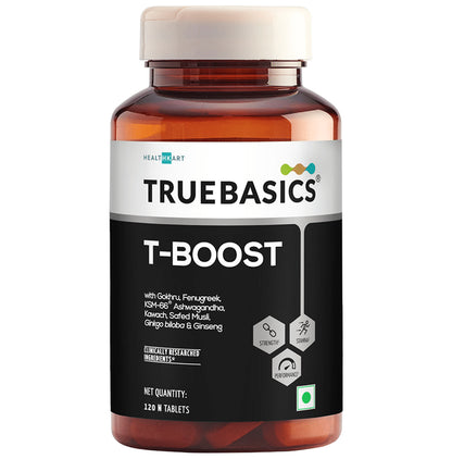 TrueBasics T-Boost Tablet with KSM 66 Ashwagandha | For Energy & Stamina - Classic Derma
