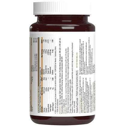 TrueBasics Ultra Omega-3 Fatty Acid Capsule Triple Strength with 1150mg Omega 3, 525mg EPA & 375mg DHA | for Heart, Joints & Brain Health
