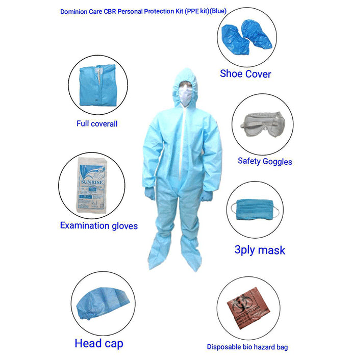 Buy Dominion Care CBR Personal Protection (PPE) Kit Blue Free Size ...