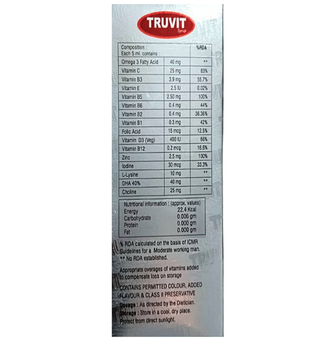 Truvit Syrup Strawberry