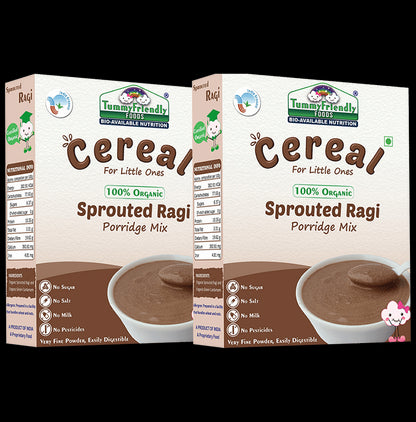 TummyFriendly Foods Sprouted Ragi Cereal Porridge Mix (200gm Each) - Classic Derma