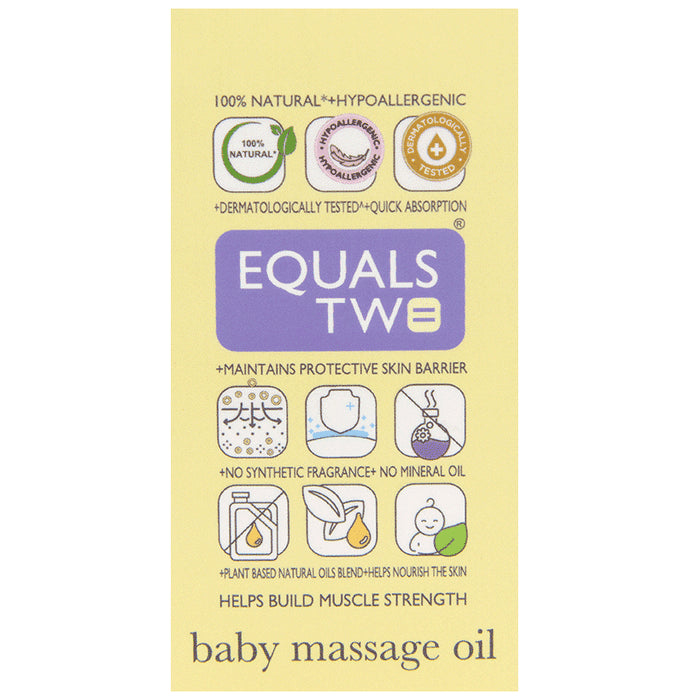 Equals Two Baby Massage Oil - Classic Derma