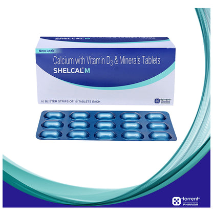 Shelcal -M Tablet with Calcium, Vitamin D3 & Minerals | Bone, Joint & Muscle Care