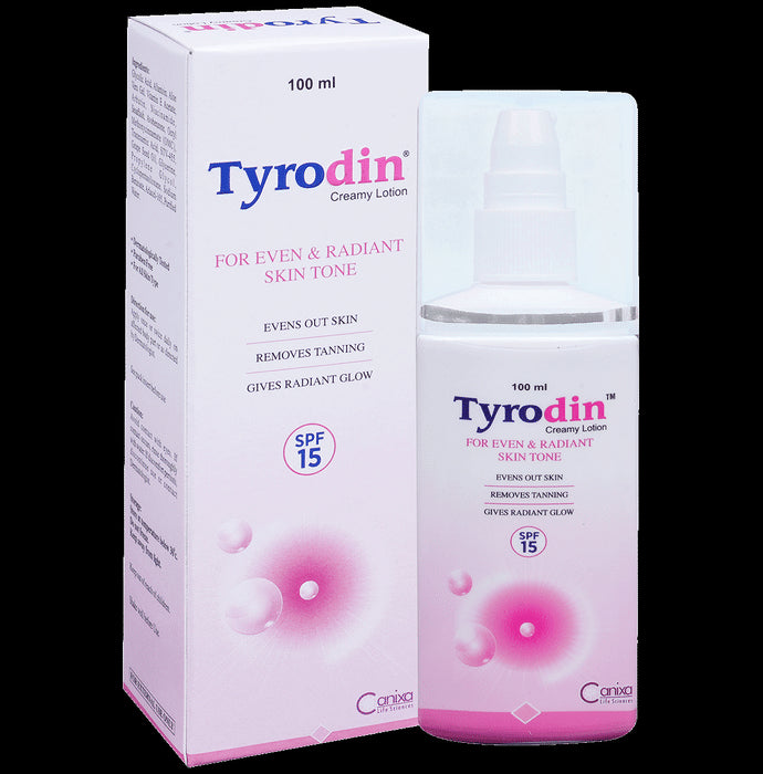 Tyrodin Creamy Lotion | For Even & Radiant Skin Tone | SPF 15 - Classic Derma
