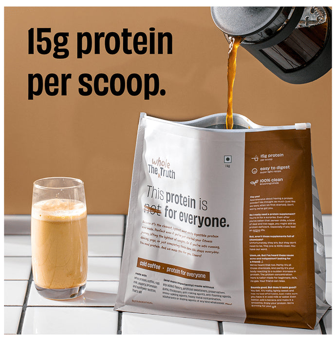 The Whole Truth Protein for Everyone Powder 15gm Protein Per Scoop Cold Coffee