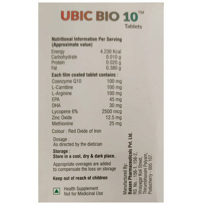 Ubic Bio 10 Tablet