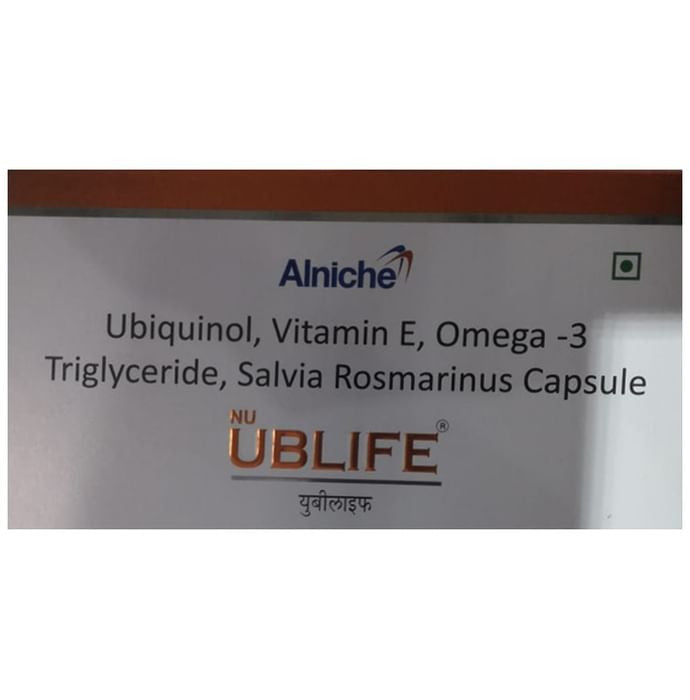 Nu Ublife Capsule with Ubiquinol, Vitamin E & Omega 3 - Classic Derma