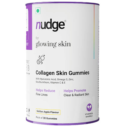 Nudge Collagen Health Gummies for Glowing Skin Golden Apple - Classic Derma