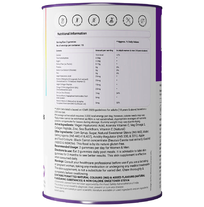 Nudge Collagen Health Gummies for Glowing Skin Golden Apple