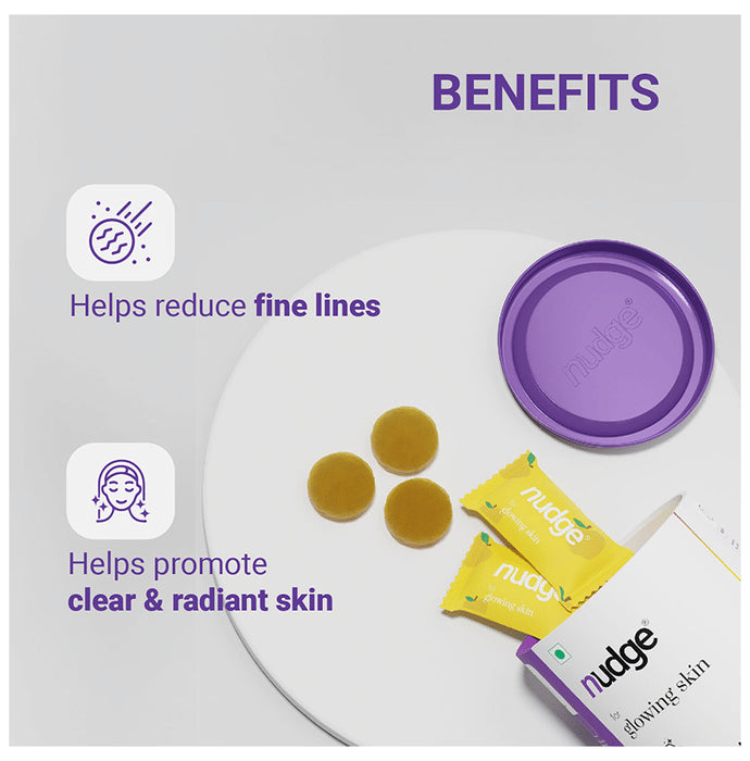 Nudge Collagen Health Gummies for Glowing Skin Golden Apple