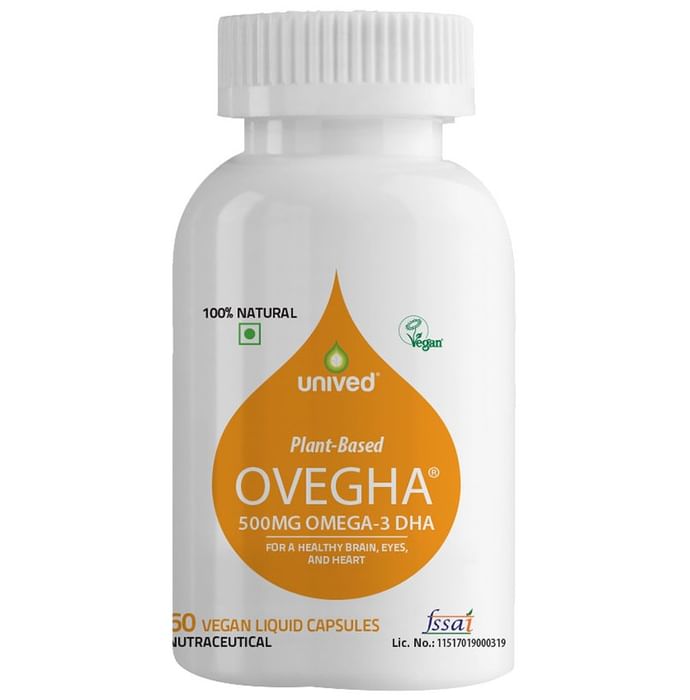 Unived Ovegha 500mg Omega 3 DHA Vegan Liquid Capsule - Classic Derma