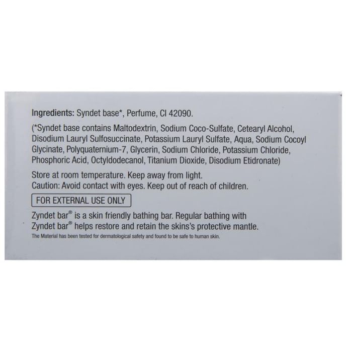 Zyndet Syndet Bathing Bar | Skin Friendly pH | Gently Cleanses & Nourishes the Skin