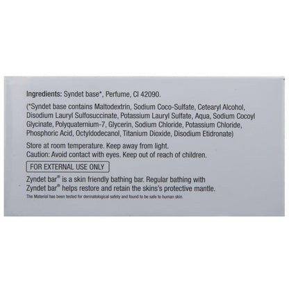 Zyndet Syndet Bathing Bar | Skin Friendly pH | Gently Cleanses & Nourishes the Skin