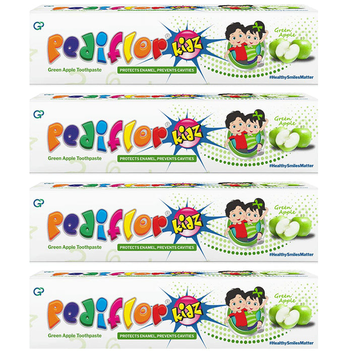 Pediflor Kidz Toothpaste (70gm Each) Green Apple - Classic Derma