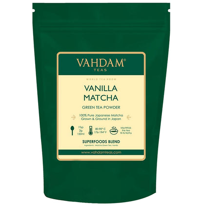Vahdam Vanilla Matcha Teas Green Tea Powder - Classic Derma