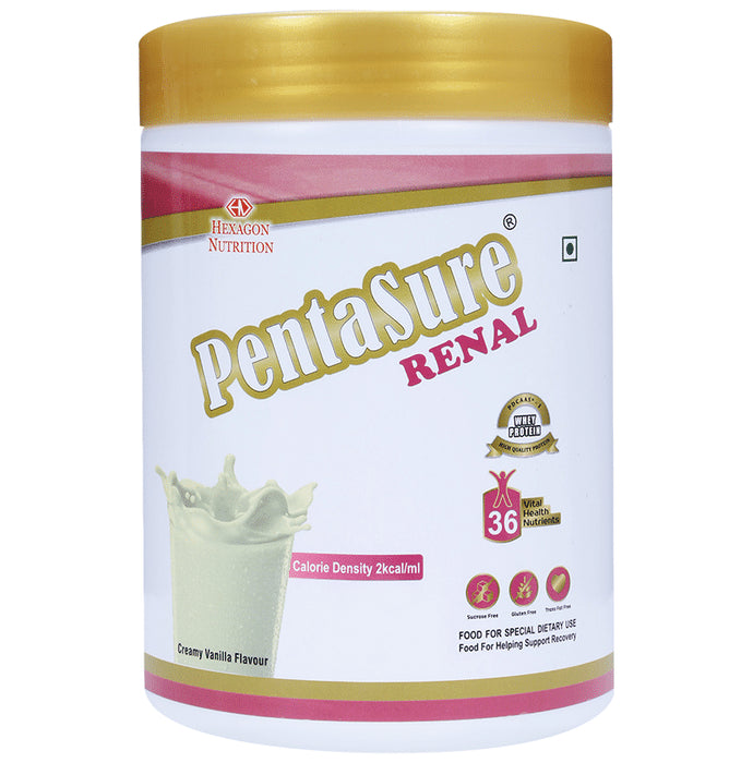 PentaSure Renal with Whey Protein | Gluten Free | Flavour Powder Creamy Vanilla - Classic Derma