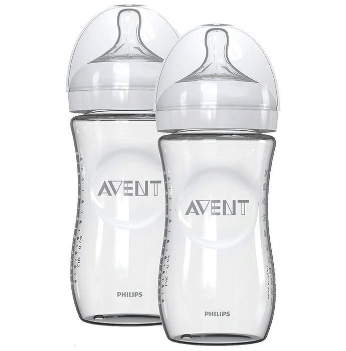 Philips Avent Natural Glass Bottle (240ml Each) - Classic Derma